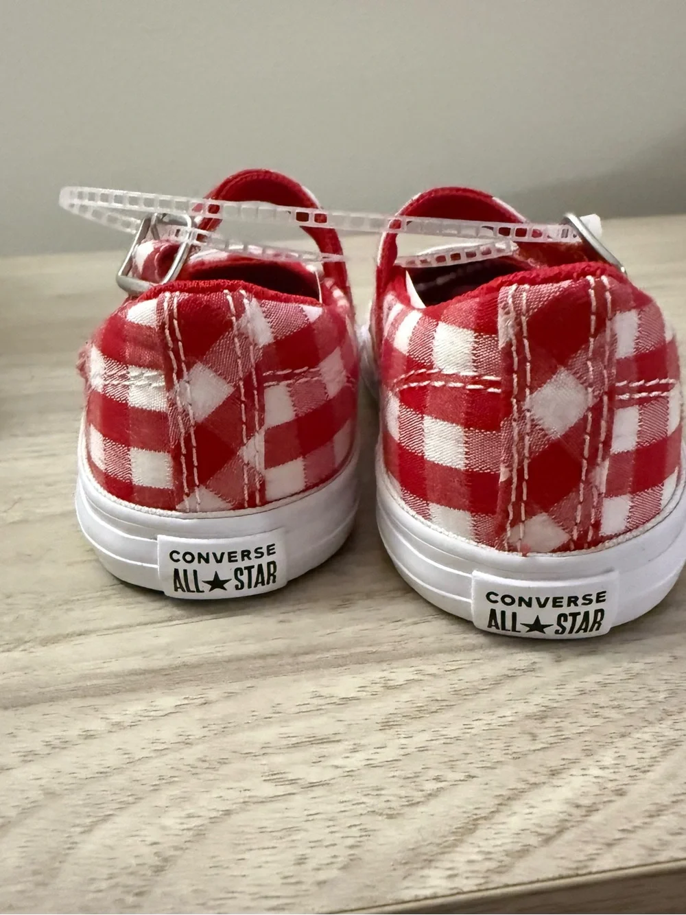 Converse Kids Red Gingham Mary Jane Sneakers